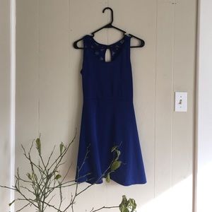 Blue spring skater dress