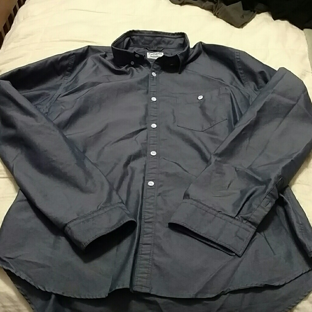 Blue button down shirt