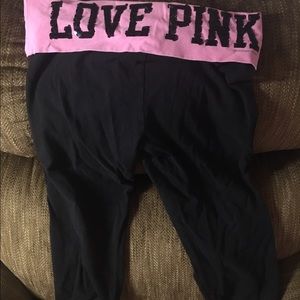 Pink Capri Cut Yoga Pants