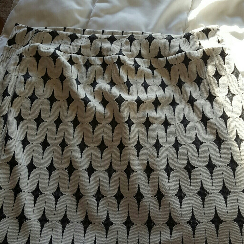 Beautiful Black and Off White Skirt