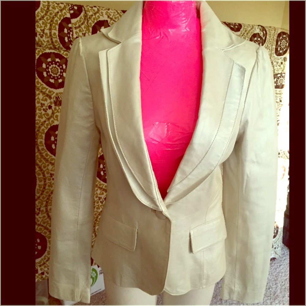 Arden B. Leather blazer