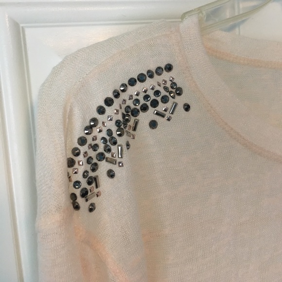 Cute White/Cream Blouse with Lace - Picture 6 of 6