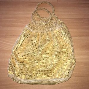 Gold Sequined Macramé GAP® Handbag