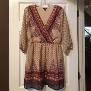 Lightweight abstract print dress