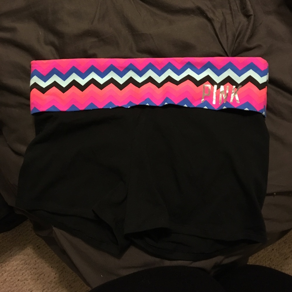 Pink yoga shorts