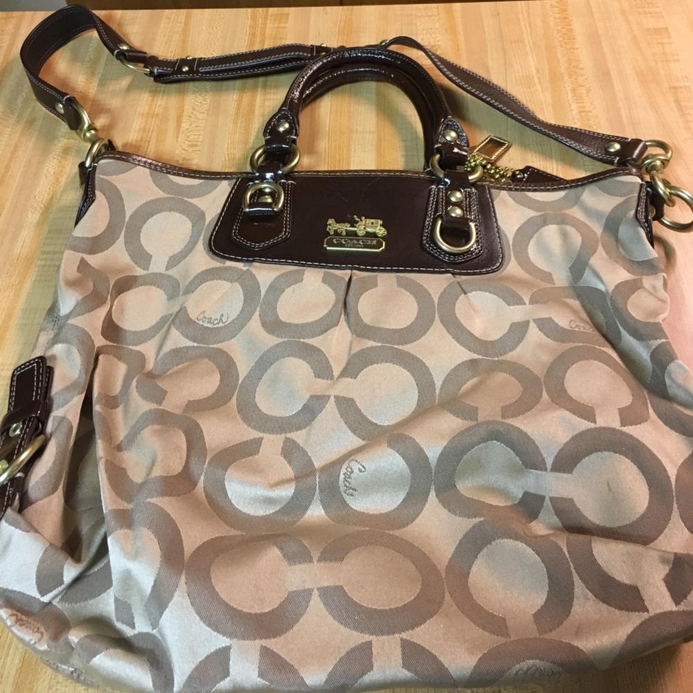 Coach gold large bag