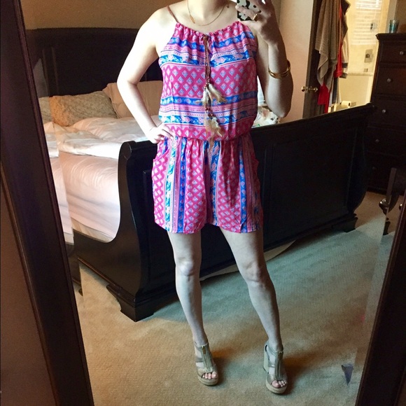 💕LAST ONE!!💕 Pink and Blue 💯% Cotton Romper - Picture 8 of 8