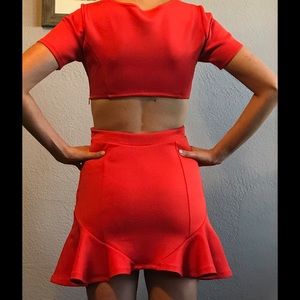 Lovers and Friends Coral Cut Out Dress