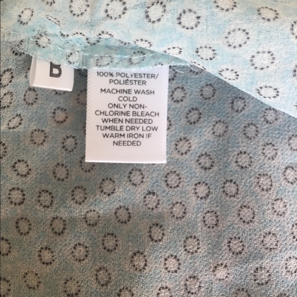 Loft sheer top mint with white and black bubbles - Picture 7 of 8