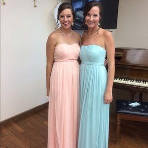 David's Bridal Pink Bridesmaid Dress