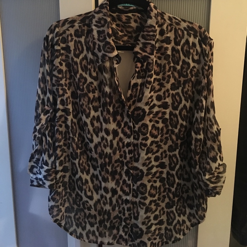 Alice + Olivia Leopard Print Shirt