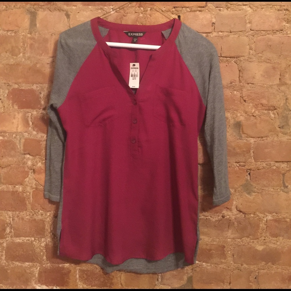 *SOLD*3/4 sleeve baseball tee-Express