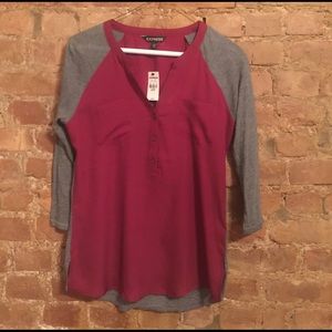 *SOLD*3/4 sleeve baseball tee-Express