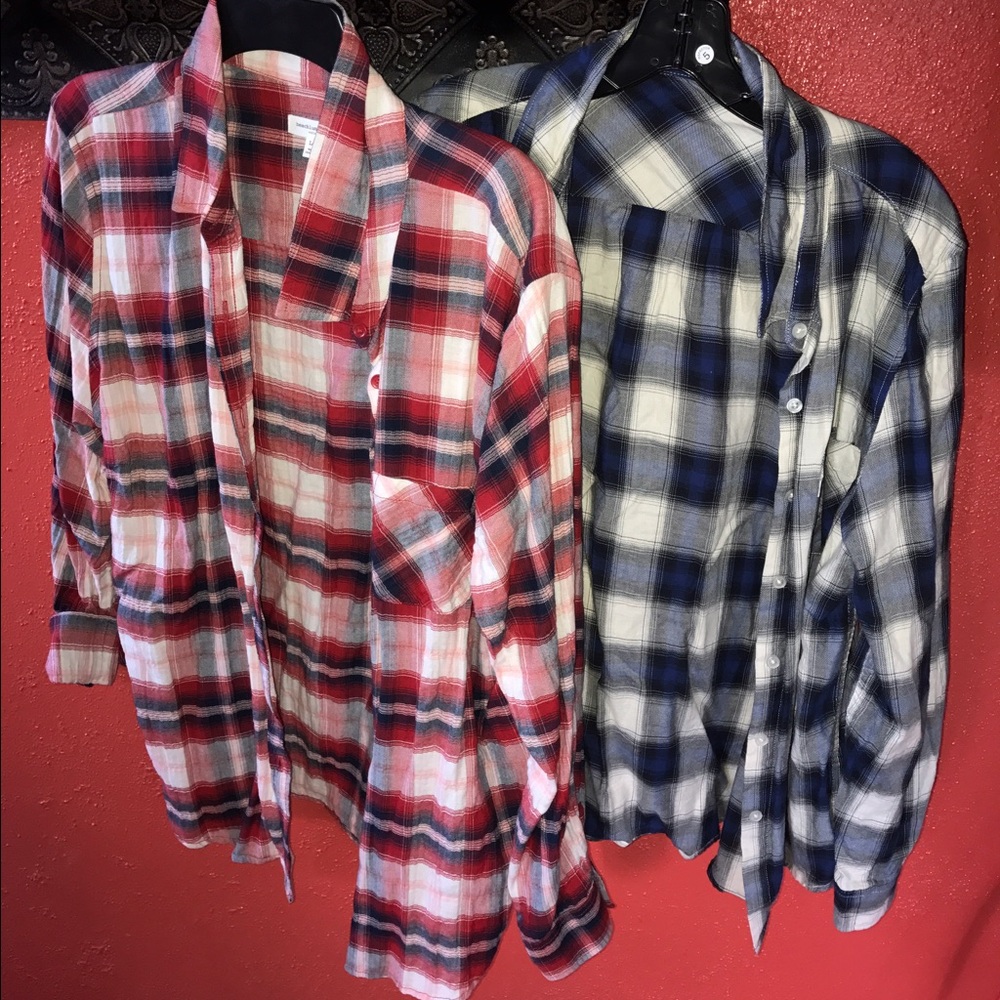 Flannel shirts. Excellent condition. Size L and XL