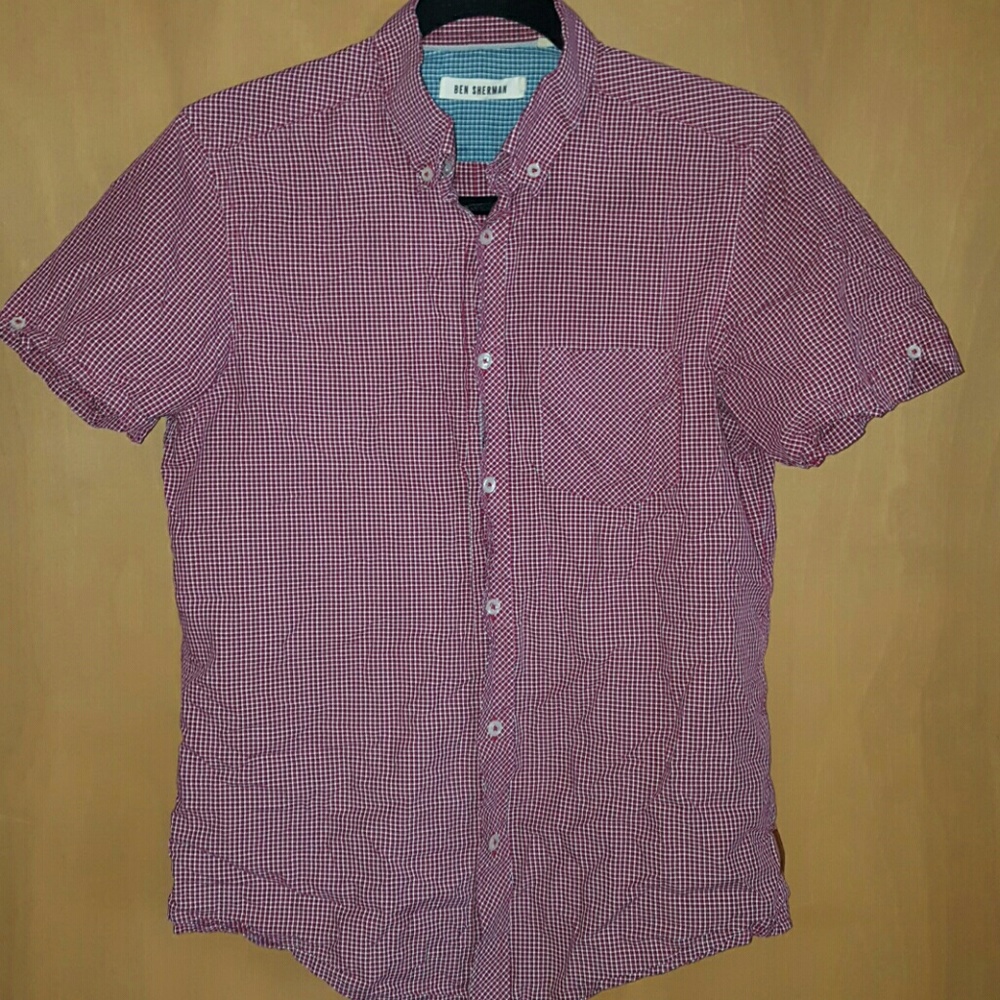Mens short sleeve button up