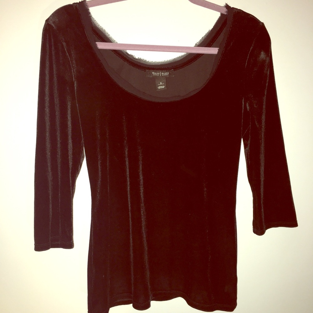 Black velvet top