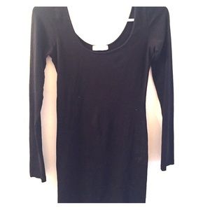 Long sleeved black dress