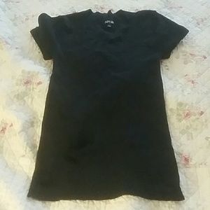 Black short sleeved scoop neck sweater