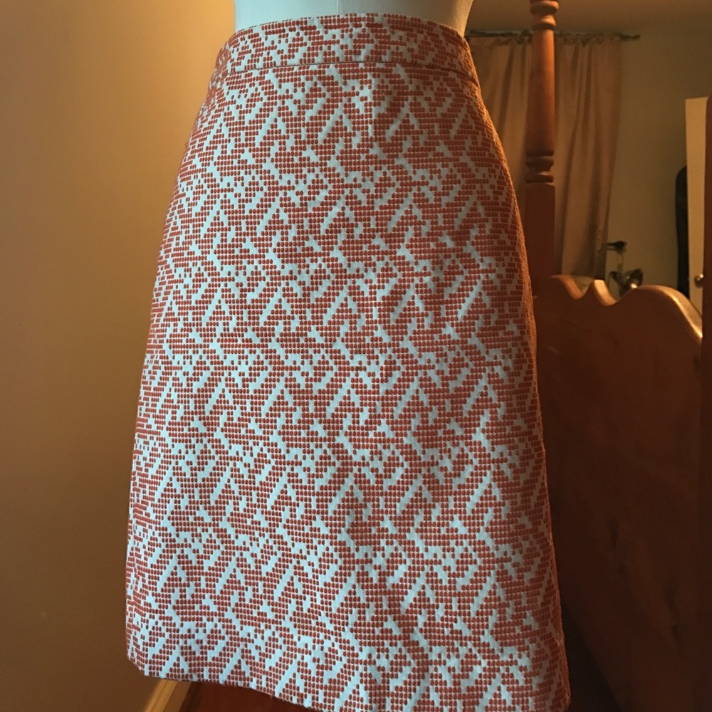 J.Crew Collection Ikat Embroidered Pencil Skirt