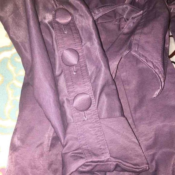 Purple Ruffle Collar Lightweight Coat - Picture 4 of 5