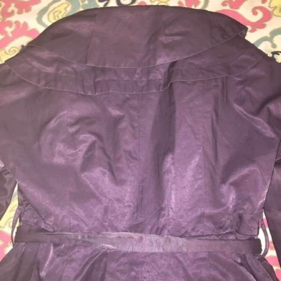 Purple Ruffle Collar Lightweight Coat - Picture 5 of 5