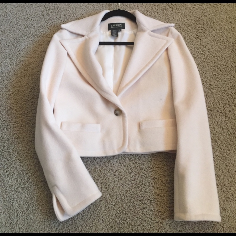Lauren by RL cream wool cropped jacket, sz. S