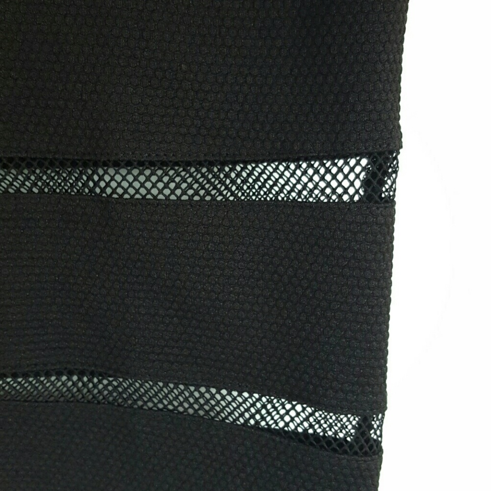 Tobi Black Mesh Insert Pencil Skirt - Picture 2 of 3