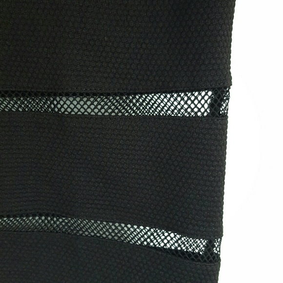 Tobi Black Mesh Insert Pencil Skirt - Picture 2 of 3