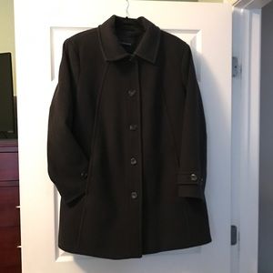 Lands End Navy Blue Winter Coat