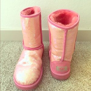 Pink shimmery Ugg boots