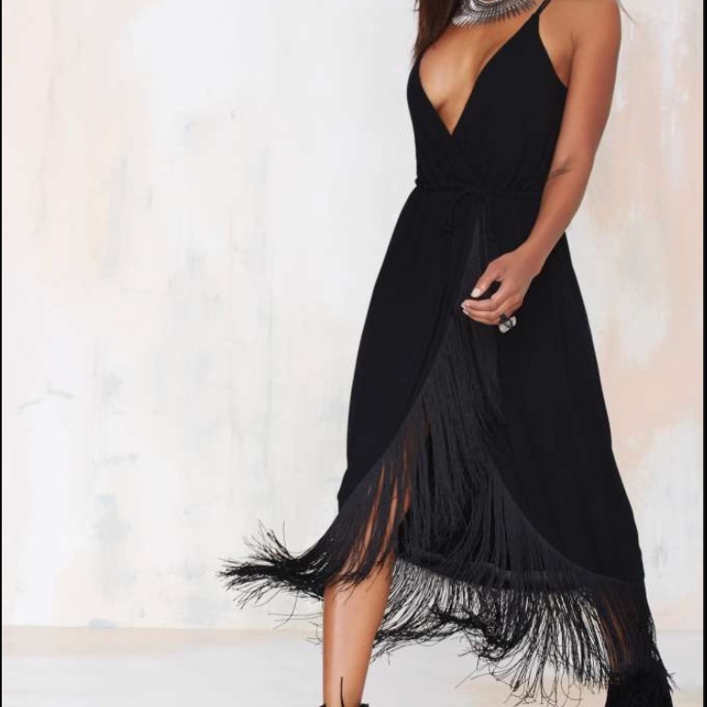 Nasty Gal "Movers and Shakers" fringe dress