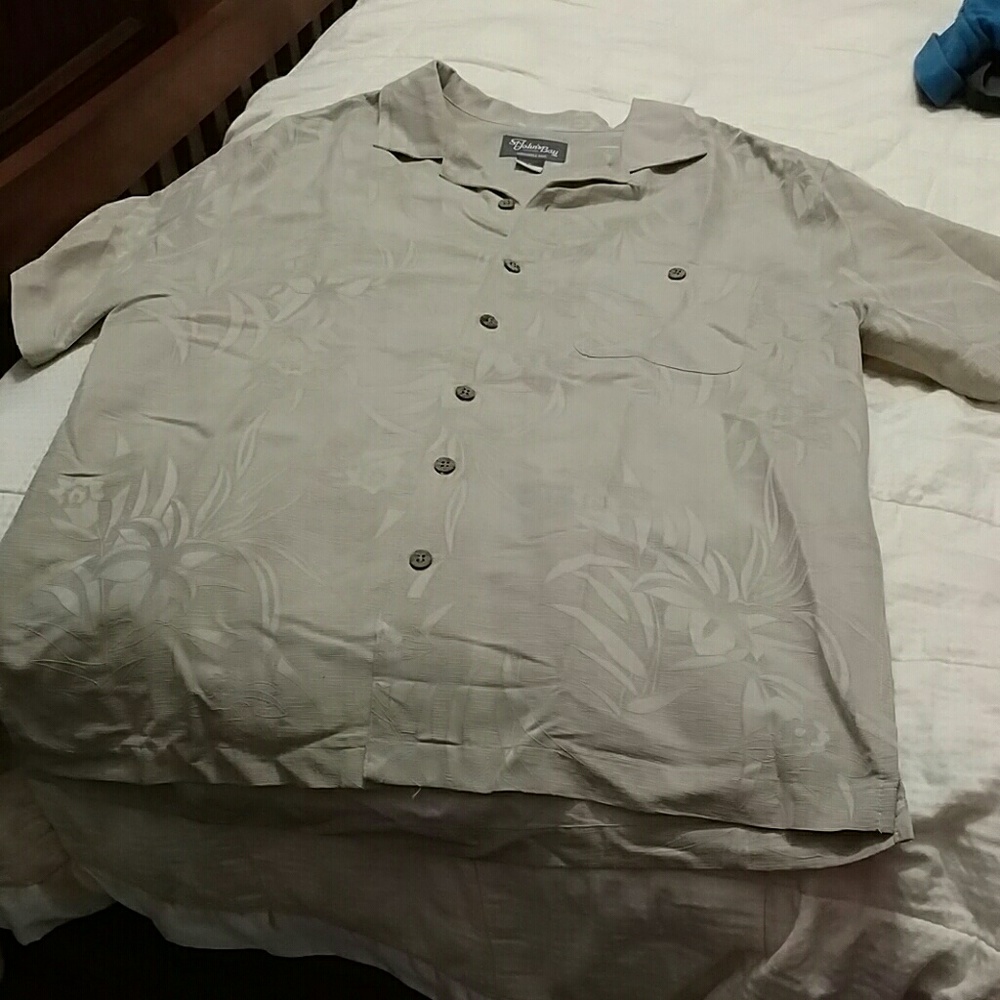Used casual button shirt tan colored