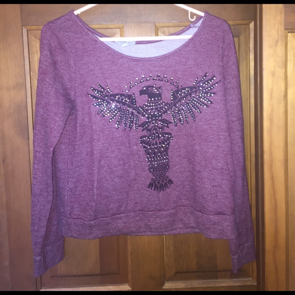 Long sleeve rhinestone shirt