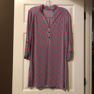 Chevron print lightweight boutique dress
