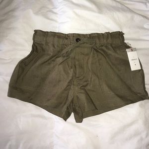 Olive green shorts NWT