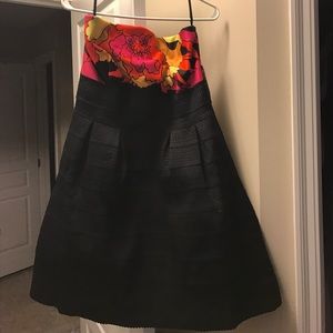 Strapless Flower Aline Dress - L