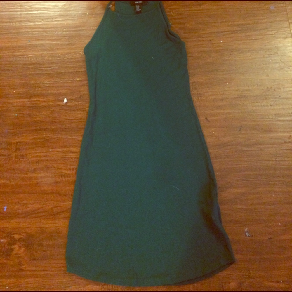 Forest green Forever21 knit tank dress