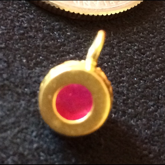 Natural birth stone pendant. Gold plated 925. - Picture 4 of 4