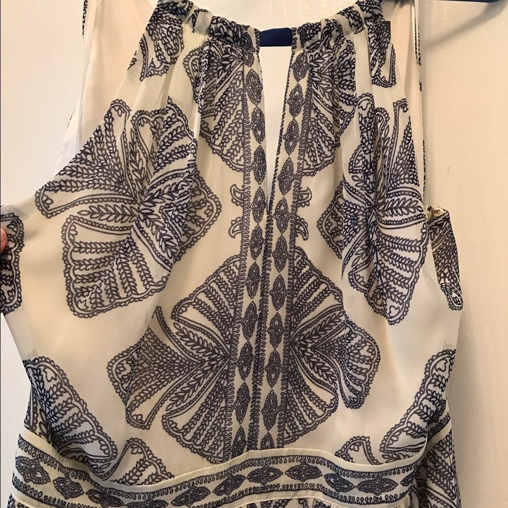 Cream & Blue Vince Camuto Dress