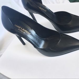 SOLD. Saint Laurent Vernice Black Pointed Heel