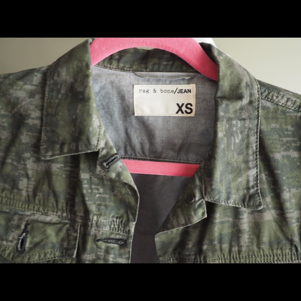 Rag & Bone Camo Leather Jacket