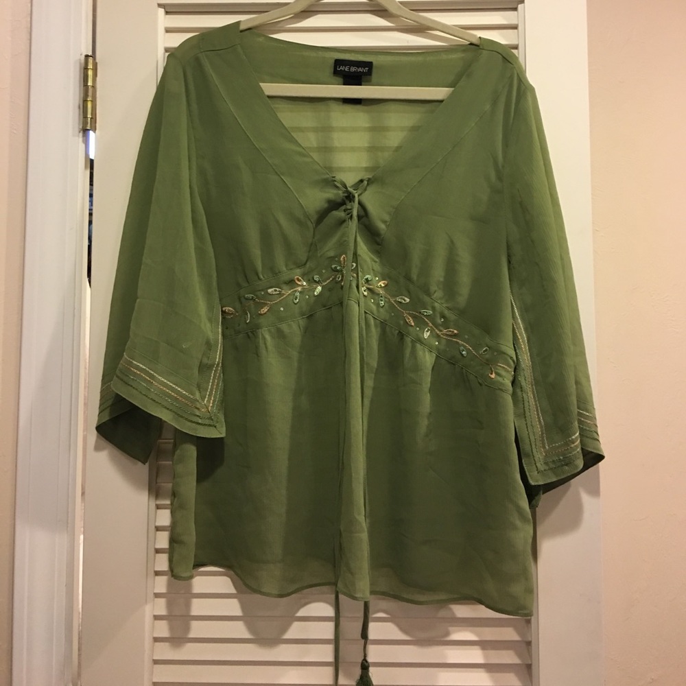 Lane Bryant Organza Blouse