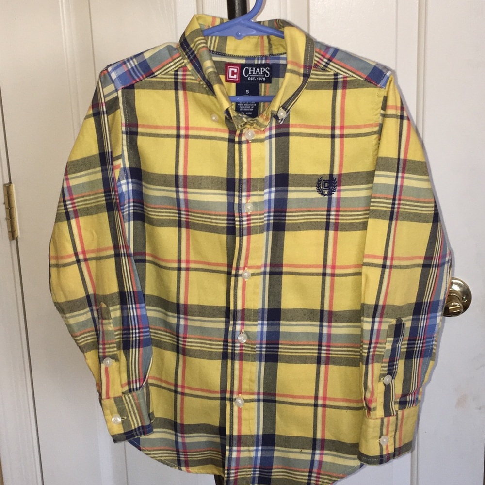 Plaid chaps boys top