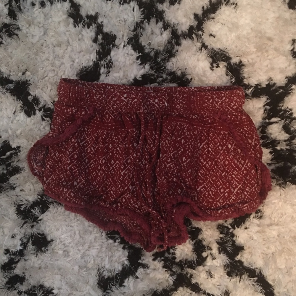 Urban outfitters red patterned shorts