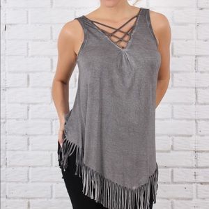 SALE! Fringeship - Fringe Dyed Top