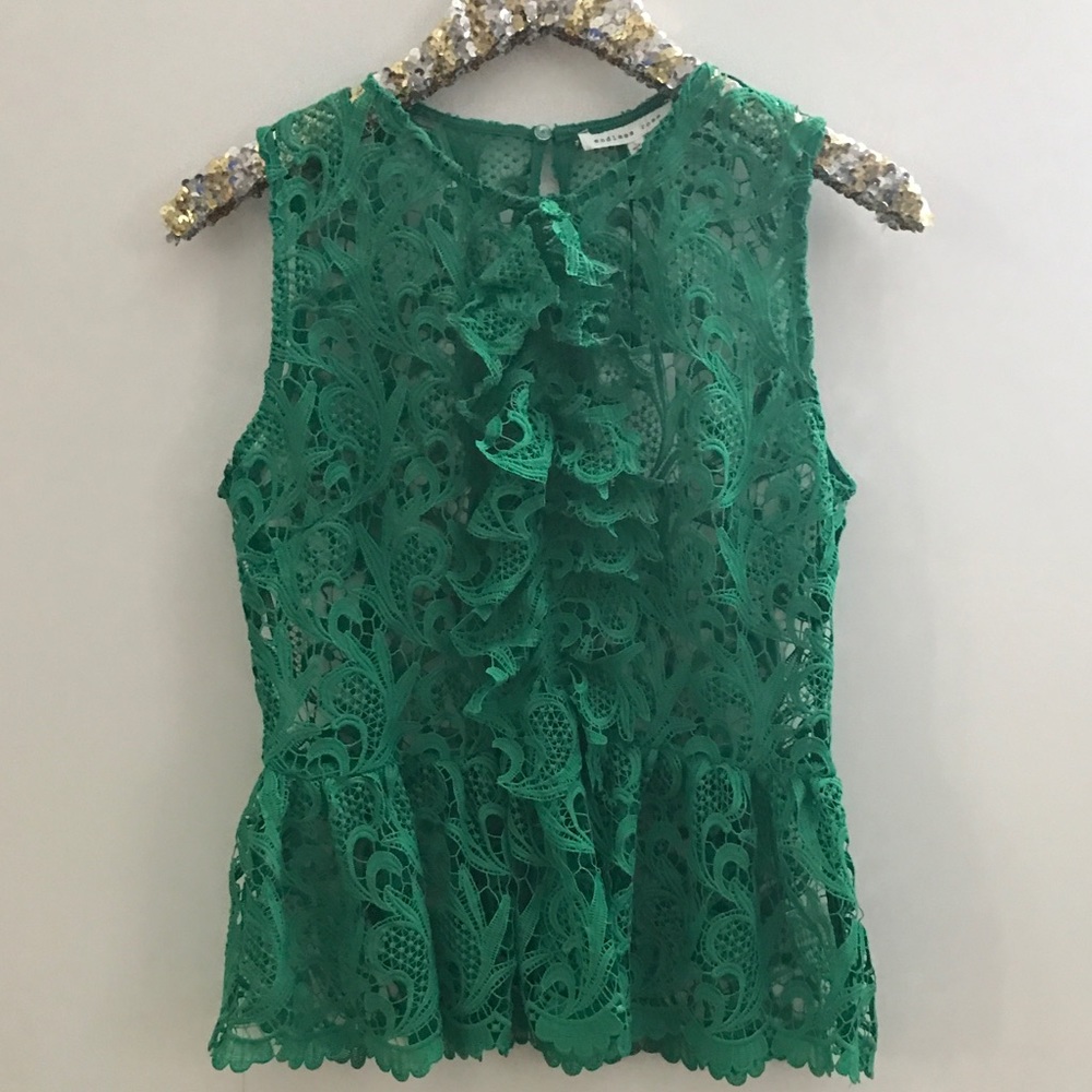 Lace Peplum Top NWT