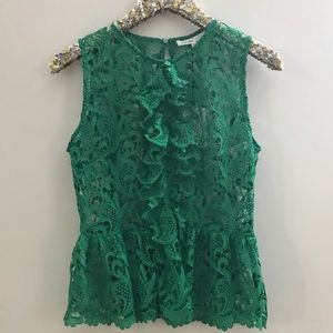 Lace Peplum Top NWT