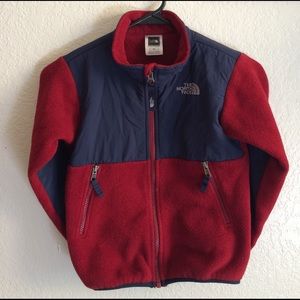 Red/Navy Blue North Face Jacket