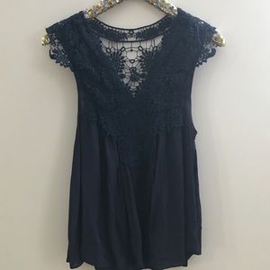 Flows Tank with Lace Detail