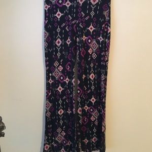 Mossimo Purple Print Palazzo Pants Mossimo Purple Print Palazzo Pants